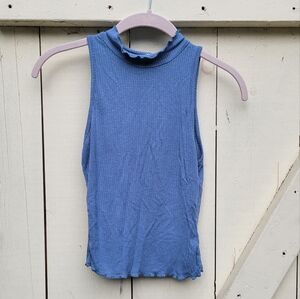 High Neck Blue Ribbe Tank
